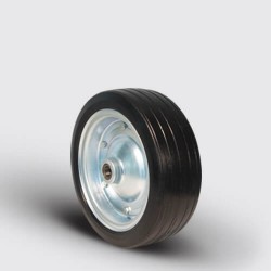 SBR300x100x25 Kauçuk Kaplı Çelik Jantlı Tekerlek, Çap:300, Bilya Rulmanlı - EMES